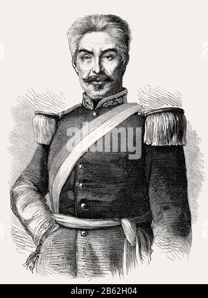 Miguel de San Román Meza, 1802 – 1863, il 25th presidente del Perù, 1862 e 1863 Foto Stock