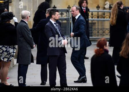 Londra, Regno Unito. 9th Mar, 2020. Dominic Rabbb, Segretario degli Esteri, arriva all'Abbazia di Westminster per assistere al servizio annuale della chiesa il Commonwealth Day. Credito: Stephen Chung/Alamy Live News Foto Stock