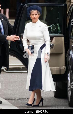 Londra, Regno Unito. 09th Mar, 2020. Sophie Countess di Wessex partecipa ogni anno al Commonwealth Service di Westminster Abbey, alla quale hanno partecipato capi di governo e rappresentanti dei 54 paesi e 2,4 miliardi di cittadini del Commonwealth. Londra, Regno Unito - 9 Marzo 2020 Credito: Nils Jorgensen/Alamy Live News Foto Stock