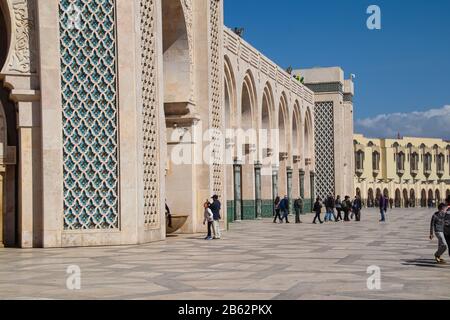 Il bellissimo. Hassan Ii Moschee, Casablanca, Marokko Foto Stock