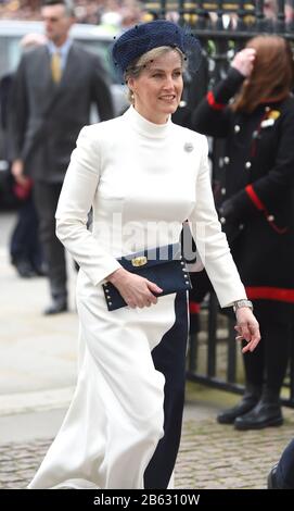 La Foto Deve Essere Accreditata ©Alpha Press 079965 09/03/2020 Sophie Countess Of Wessex Commonwealth Day 2020 Service At Westminster Abbey London Foto Stock