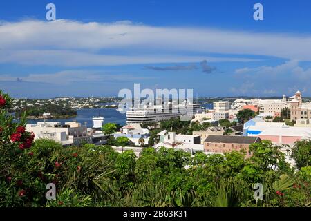 Vista Da Fort Hamilton, Hamilton City, Pembroke Parish, Bermuda Foto Stock