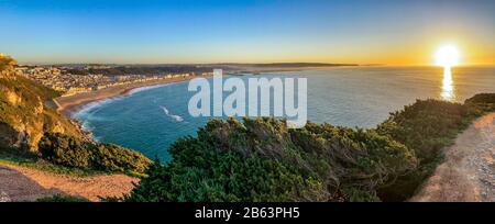 Città di Nazare in Portogallo Europa Foto Stock