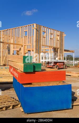 La costruzione della cantina, Temecula Valley, California del Sud, STATI UNITI D'AMERICA Foto Stock