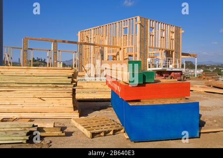 La costruzione della cantina, Temecula Valley, California del Sud, STATI UNITI D'AMERICA Foto Stock