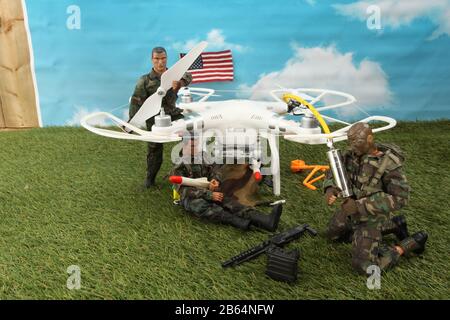 Drone diorama Foto Stock