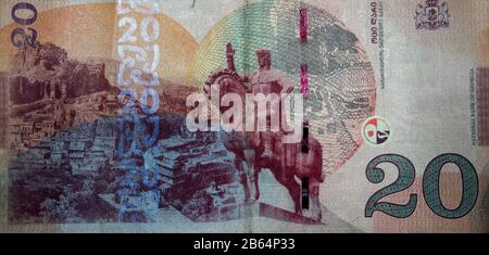 Banconota da 20 lari georgiani, Georgia Foto Stock