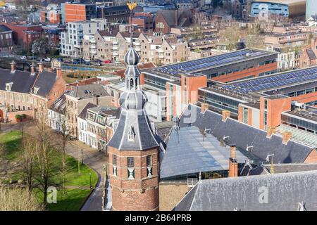 Torre della storica casa provinciale di Groningen, Paesi Bassi Foto Stock