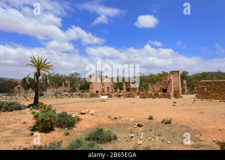 Kanyaka Homestead Historic Site, una pecora gestita da Hugh Proby nel 1851, Flinders Ranges, South Australia, SA, Australia Foto Stock