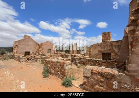 Kanyaka Homestead Historic Site, una pecora gestita da Hugh Proby nel 1851, Flinders Ranges, South Australia, SA, Australia Foto Stock