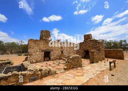 Kanyaka Homestead Historic Site, una pecora gestita da Hugh Proby nel 1851, Flinders Ranges, South Australia, SA, Australia Foto Stock