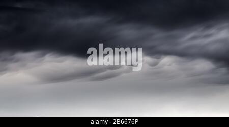 cloud lenticolare e tempesta da vicino Foto Stock