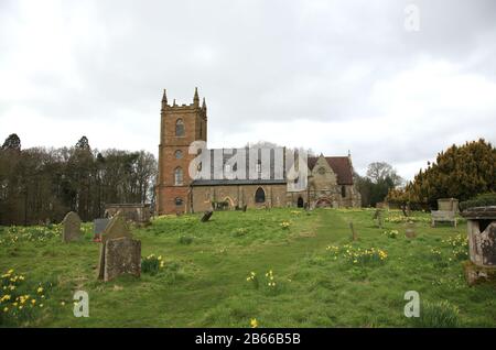 St Mary the Vergin Church, Hanbury, Droitwich spa, Worcestershire, Inghilterra, REGNO UNITO. Foto Stock