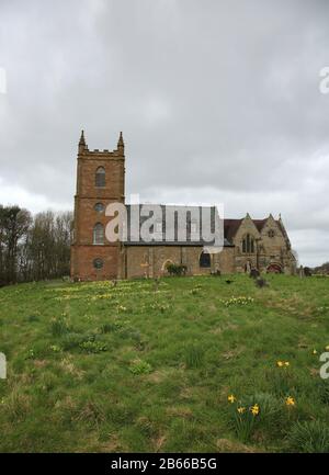 St Mary the Vergin Church, Hanbury, Droitwich spa, Worcestershire, Inghilterra, REGNO UNITO. Foto Stock