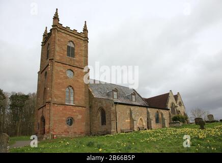 St Mary the Vergin Church, Hanbury, Droitwich spa, Worcestershire, Inghilterra, REGNO UNITO. Foto Stock