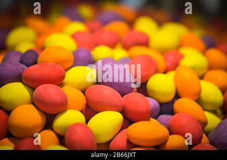 vista ravvicinata delle caramelle artigianali Foto Stock