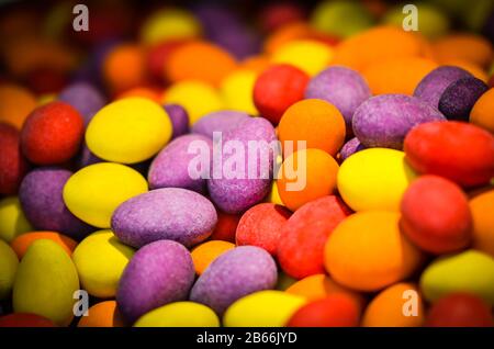 vista ravvicinata delle caramelle artigianali Foto Stock