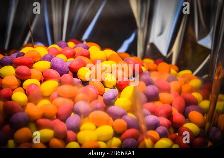 vista ravvicinata delle caramelle artigianali Foto Stock