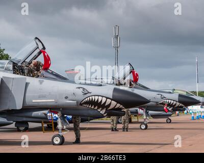 Forza aerea turca F-4E 2020 Phantoms, RIAT 2019 Fairford Gloucestershire UK Foto Stock