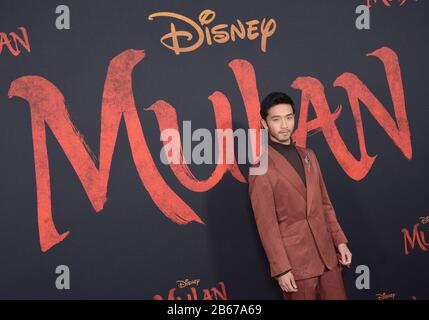 Los Angeles, Stati Uniti. 09th Mar, 2020. YON An arriva alla prima mondiale di MULAN di Disney che si tiene presso il Dolby Theatre di Hollywood, California, lunedì 9 marzo 2020. (Foto Di Snanlee B. Mirador/Sipa Usa) Credito: Sipa Usa/Alamy Live News Foto Stock