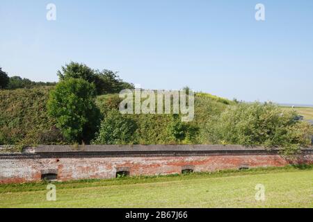 Fort Kugelbake A Cuxhaven-Döse, Nordseeheilbad Cuxhaven, Bassa Sassonia, Germania, Europa Foto Stock