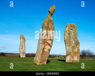 Bronze Age pietre in piedi a Lundin Links Fife Scozia Foto Stock