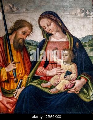 Italia Emilia Romagna - Galleria Civica D'Arte Faenza - Giovanni Battista Bertucci Il Vecchio - Madonna Col Bambino E San Paolo Foto Stock