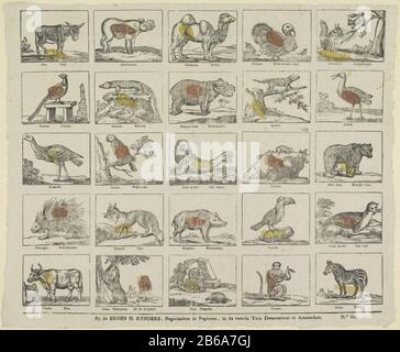 Alfabeto. Foglia con le rappresentazioni delle lettere dell ...