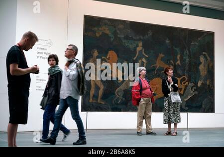 Vista interna del Musee de l'Orangerie Museum.Paris.France Foto Stock