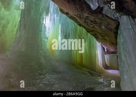 Eben Ice Caves nella penisola superiore del Michigan Foto Stock