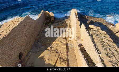 Antiche rovine dell'isola di Malta Foto Stock