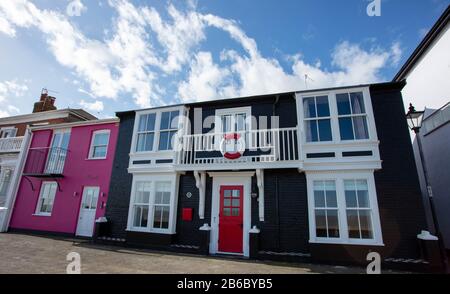 Case Colorate Ad Aldeburgh Suffolk Foto Stock