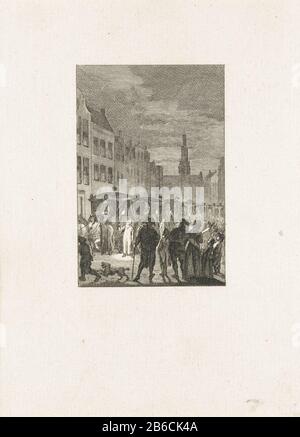 Sepoltura del marchese francese di Maillebois Maastricht 1791 RP-P-OB-86206 Sepoltura del marchese francese di Maillebois Maastricht, 17 dicembre 1791. Processione funebre con processione di carrozze scortate da pagine a piedi fakkels. Produttore : stampatore: Reinier Vinkeles (i) Cornelis Bogert al disegno: Jacobus Acquista Post produzione : Northern Netherlands Data: 1791 - 1795 caratteristiche Fisiche: Incisione e engra, prova di stampa prima della lettera materiale: Carta Tecnica: Incisione / engra (processo di stampa) Misure: Foglio: H 155 mm × W 112 mmToelichtingGebruikt come illustrazione in: J. Fo Foto Stock