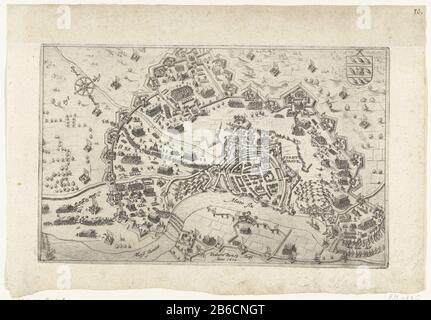 Assedio e cattura di grave di Maurice, 1602 Assedio e cattura di grave di Maurice 1602 Oggetto tipo : stampa news stampa mappa numero Oggetto: RP-P-OB-80.622Catalogusreferentie: FMH 1183-cNote (numero aggiunto RPK) New Hollstein Dutch 1039Opmerking: Copy Descrizione: Assedio e prendere la città grave da parte dell'esercito degli Stati sotto il principe Maurice, 18 luglio - 20 settembre 1602 Mappa di grave dell'assedio da parte delle truppe del principe. In alto a destra lo stemma di grave. Produttore : printmaker: Anonimo da stampare da: Baptista Doetechum Dating 1602 - 1624 caratteristiche Fisiche: Etching material: Paper Technique: Etchin Foto Stock