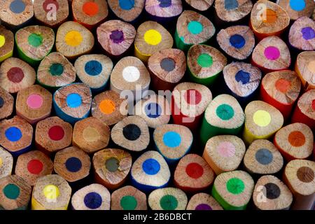 Close-up immagine di matite colorate Foto Stock
