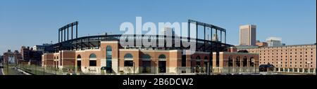 Baseball Park in una città, Oriole Park at Camden Yards, Baltimora, Maryland, Stati Uniti Foto Stock