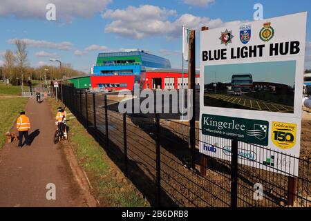 The Blue Light Hub, West Ashland, Milton Keynes, Regno Unito Foto Stock