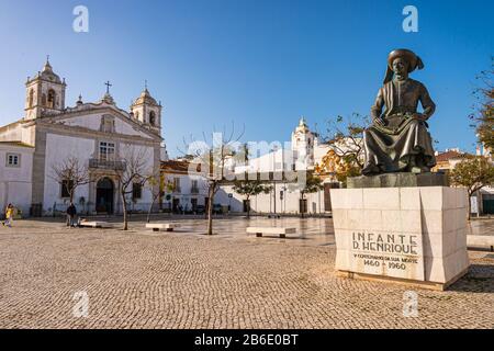 Lagos, Portogallo - 6 Marzo 2020: Chiesa Di Santa Maria A Lagos, Portogallo Foto Stock