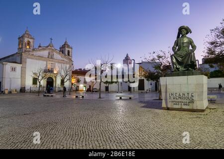 Lagos, Portogallo - 7 Marzo 2020: Chiesa Di Santa Maria A Lagos, Portogallo Foto Stock