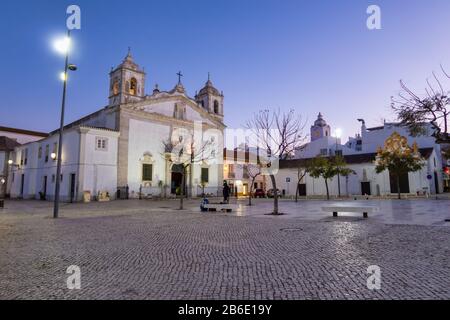 Lagos, Portogallo - 7 Marzo 2020: Chiesa Di Santa Maria A Lagos, Portogallo Foto Stock