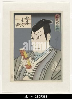 Budo meiyoden storie su maestri nelle arti marziali Okawa Hashizô mi piace Nikki Danjo nel gioco 'Azuma miyage date no Hinagata' Naka Theater Agosto 1848. Produttore : printmaker: Utagawa Kunimasu (edificio elencato) editore: (Proprietà quotata) Luogo produzione: Osaka Data: Ago 1848 caratteristiche Fisiche: Legno materiale: Carta Tecnica: Houtsnede Oggetto: Ritratto dell'attore actressWie: Onoe Kikugoro III Foto Stock