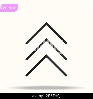icona freccia su modello colore nero modificabile. simbolo freccia segno vettore isolato su sfondo bianco. Semplice illustrazione del vettore del logo per grafica e. Illustrazione Vettoriale