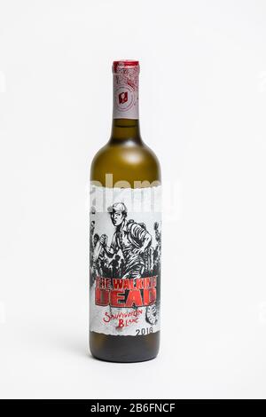 The Walking Dead Sauvignon Blanc Wine 2016 un vino davvero strano Foto Stock