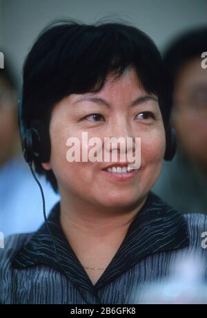 Fang Fang, un noto scrittore in Cina. 2001. Foto Stock