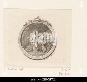 Cristo sulla strada per la corte di Getsemani Cristo sulla strada per il Giardino di Getsemani Oggetto tipo: Immagine numero articolo: RP-P-OB-14.296Catalogusreferentie Bauer 820Engelmann 383-2 (2) Segni / marchi: Marchio del collezionista, vero, stampato: Lugt 2228 Produttore : tipista Daniel Nikolaus ChodoWie: CKi (edificio elencato) nel suo design: Daniel Nikolaus Chodowiecki (proprietà in elenco) Fabbricazione Del Luogo: Berlino Data: 1781 Materiale: Carta Tecnica: Incisione dimensioni: Bordo della piastra: H 65 mm × W 79 mmToelichtingPrent usato: Hermes, Johann Timotheus. Andachtsbuch für die Feier der Leidenszeit Jesu (... Foto Stock