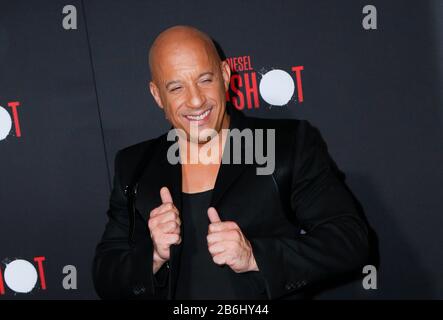 Westwood, Stati Uniti. 10th Mar, 2020. VIN Diesel a piedi il tappeto rosso in Premiere Of Sony Pictures 'Bloodshot' tenuto al Regency Village Theatre il 10 marzo 2020 a Hollywood, California USA (foto di Parisa Afsahi/Sipa USA) Credit: Sipa USA/Alamy Live News Foto Stock