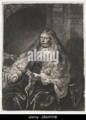 La grande sposa ebraica La grande sposa ebraica tipo di oggetto: Immagine numero articolo: RP-P-OB-727Catalogusreferentie: New Hollstein Dutch 154-5 (5) Bartsch 340-5 (5) Hollstein Dutch 340-5 (5) Marking / Brands : monogramma e data in basso a sinistra: 'R 1635' marchiatura per collezionisti , vero in basso a sinistra, stampato: Lugt 240opschrift, a destra, gesso rosso, 'Various Geometried figuren'opschrift, vero centro, gesso rosso:' 2    0' Produttore : stampatore Rembrandt van Rijn (indicato sull'oggetto) al proprio disegno di Rembrandt van Rijn Data: 1635 caratteristiche Fisiche: Incisione, punto secco, e materiale burijn: Carta Tec Foto Stock