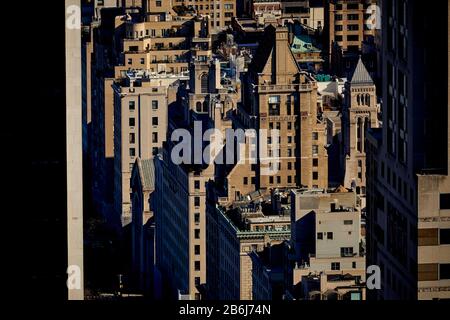 New York City Manhattan skyline Upper East Side appartamenti Foto Stock