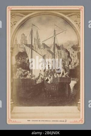 Particolare Del Santuario Di Ursula Hans Memling Chasse De Ste-Ursule. Arrivée a Bale (oggetto del titolo) tipo Di Oggetto: Government picture numero articolo: RP-F F20015 Iscrizioni / marchi: Number, recto, scritto a mano a matita: '3'nummer, recto, stampato:' 328' Produttore : fotografo: Léon & Lévy (elencato sull'oggetto) Luogo di produzione: Saint John's Hospital Data: 1864 - 1900 Materiale: Cartone tecnica: Pressione albumina dimensioni: Vettore secondario: H 165 mm × W 109 mm Soggetto: Il pellegrinaggio o San Ursula e i suoi compagni a Roma Dove: Ospedale di San Giovanni Foto Stock