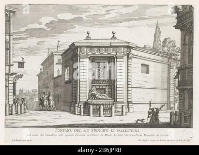 Dianafontein van de quattro Fontane Rome Fountain You Prince Pallestrina (titel op Object) Fountains of Rome (seriettel) Fonteinen van Rome (seriettel) Allocated right: 7. The print is part of a album. Produttore : stampatore Giovanni Battista Falda (edificio elencato) nella sua progettazione: Giovanni Battista Falda (edificio elencato) editore: Giovanni Giacomo de ' Rossi (elencato sull'oggetto) fornitore di privilegio: Innocent XII (proprietà elencata) Fabbricazione Del Luogo: Stampatore: Italia a proprio disegno: Italia Editore: Roma concedente di privilegio: Vaticano Data: 1653 - 1691 caratteristiche Fisiche: Materiale di incisione: Foto Stock
